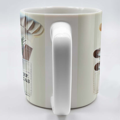 Celebrate Your Passion For Culinary Arts With Cooking Utensils And Chef's Hat - Personalized Custom Coffee Mug - GRAD281_MG