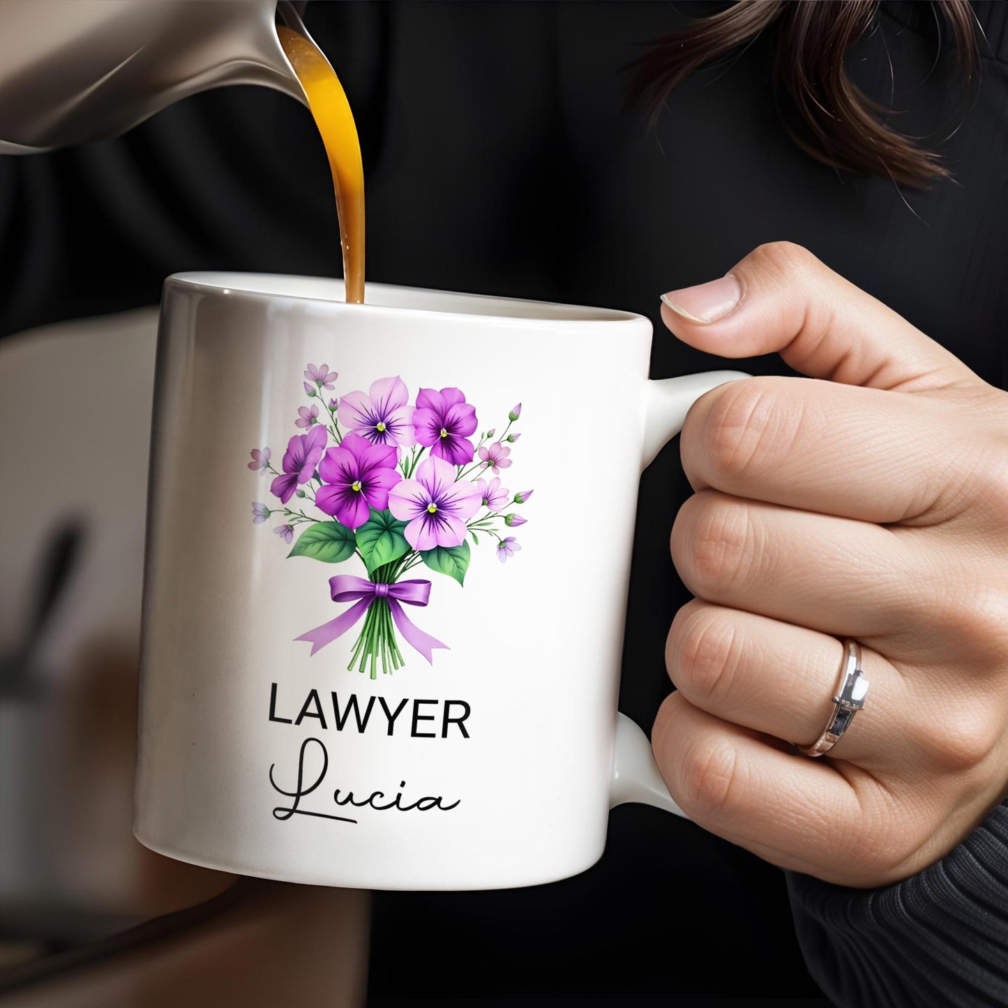 Brighten Your Day With A Bouquet Of Beautiful Birth Flowers - Personalized Custom Coffee Mug - GRAD285_MG