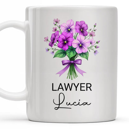 Brighten Your Day With A Bouquet Of Beautiful Birth Flowers - Personalized Custom Coffee Mug - GRAD285_MG