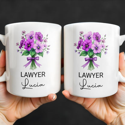 Brighten Your Day With A Bouquet Of Beautiful Birth Flowers - Personalized Custom Coffee Mug - GRAD285_MG