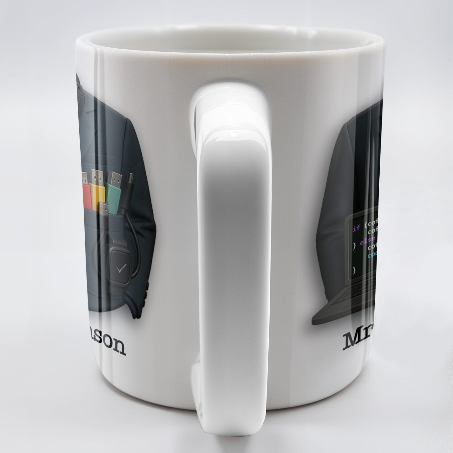 If Coffee.Empty Then Refill, Else Drink And Code, Laptop And Headphones - Personalized Custom Coffee Mug - GRAD287_MG