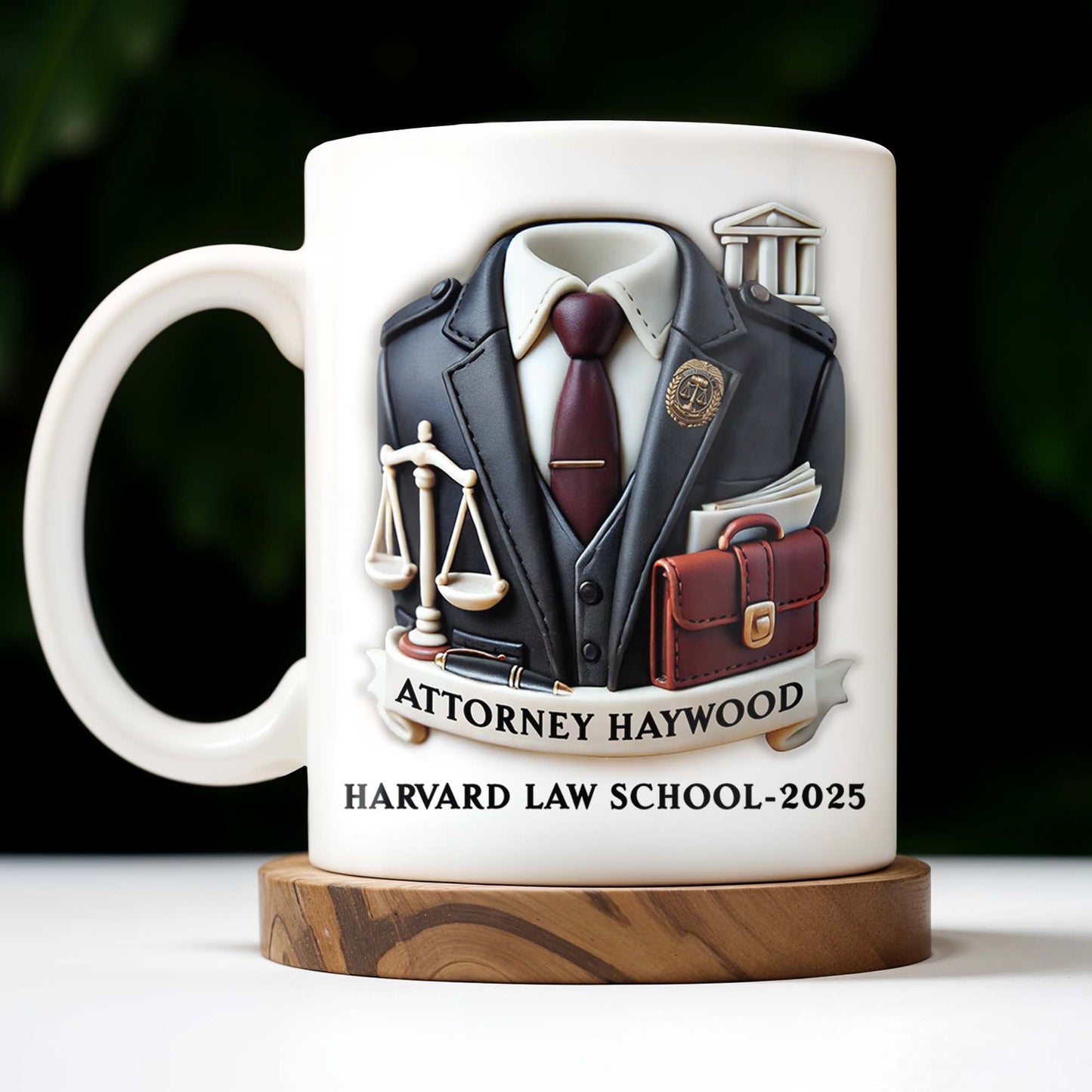Let's Not Mistake Your Internet Search For The Actual Law Degree I Hold, Law Symbols and Briefcase - Personalized Custom Coffee Mug - GRAD288_MG