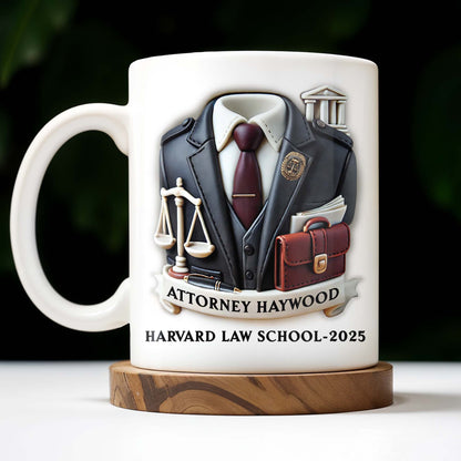 Let's Not Mistake Your Internet Search For The Actual Law Degree I Hold, Law Symbols and Briefcase - Personalized Custom Coffee Mug - GRAD288_MG