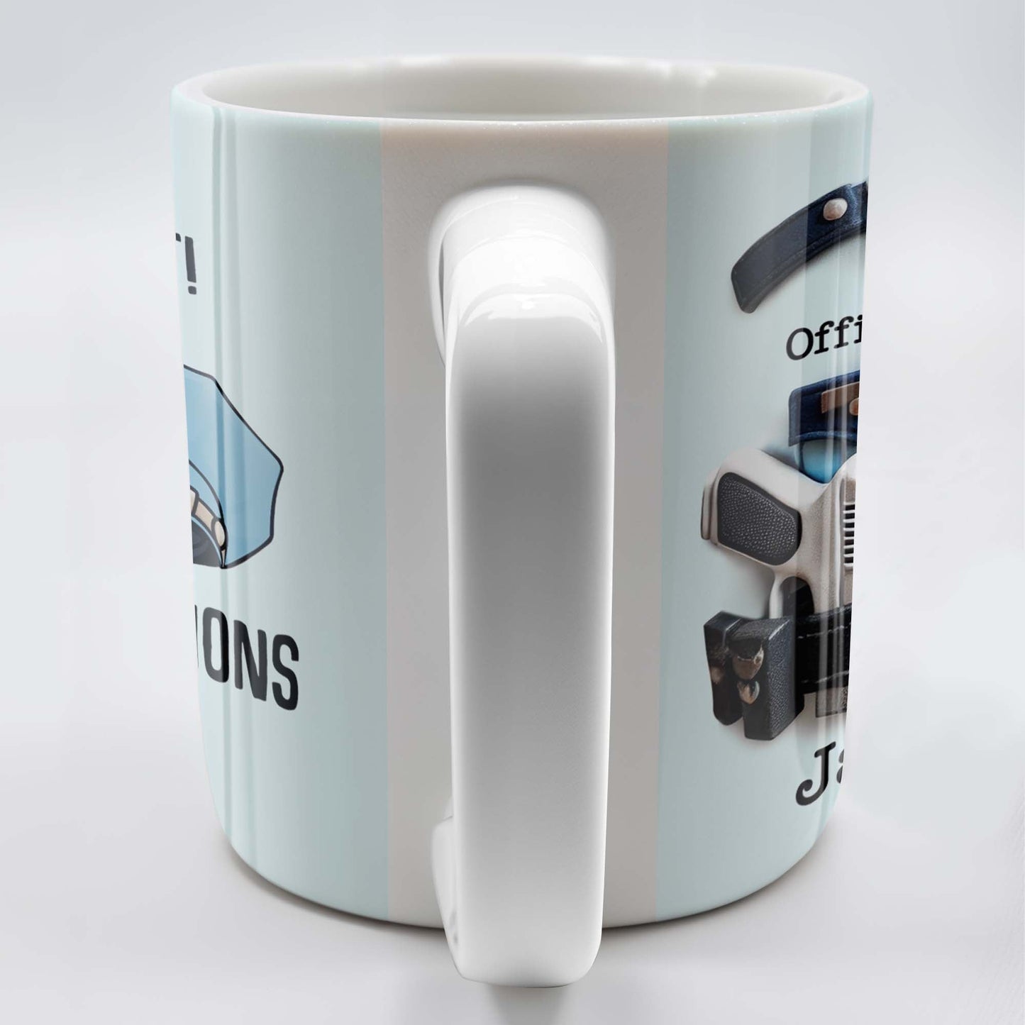 You Did It! Congratulations, Police Badge And Cap - Personalized Custom Coffee Mug - GRAD295_MG
