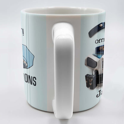 You Did It! Congratulations, Police Badge And Cap - Personalized Custom Coffee Mug - GRAD295_MG