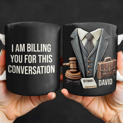 Perfect Gift For The Legal Professional In Your Life, Suit And Gavel - Personalized Custom Coffee Mug - GRAD301_MG
