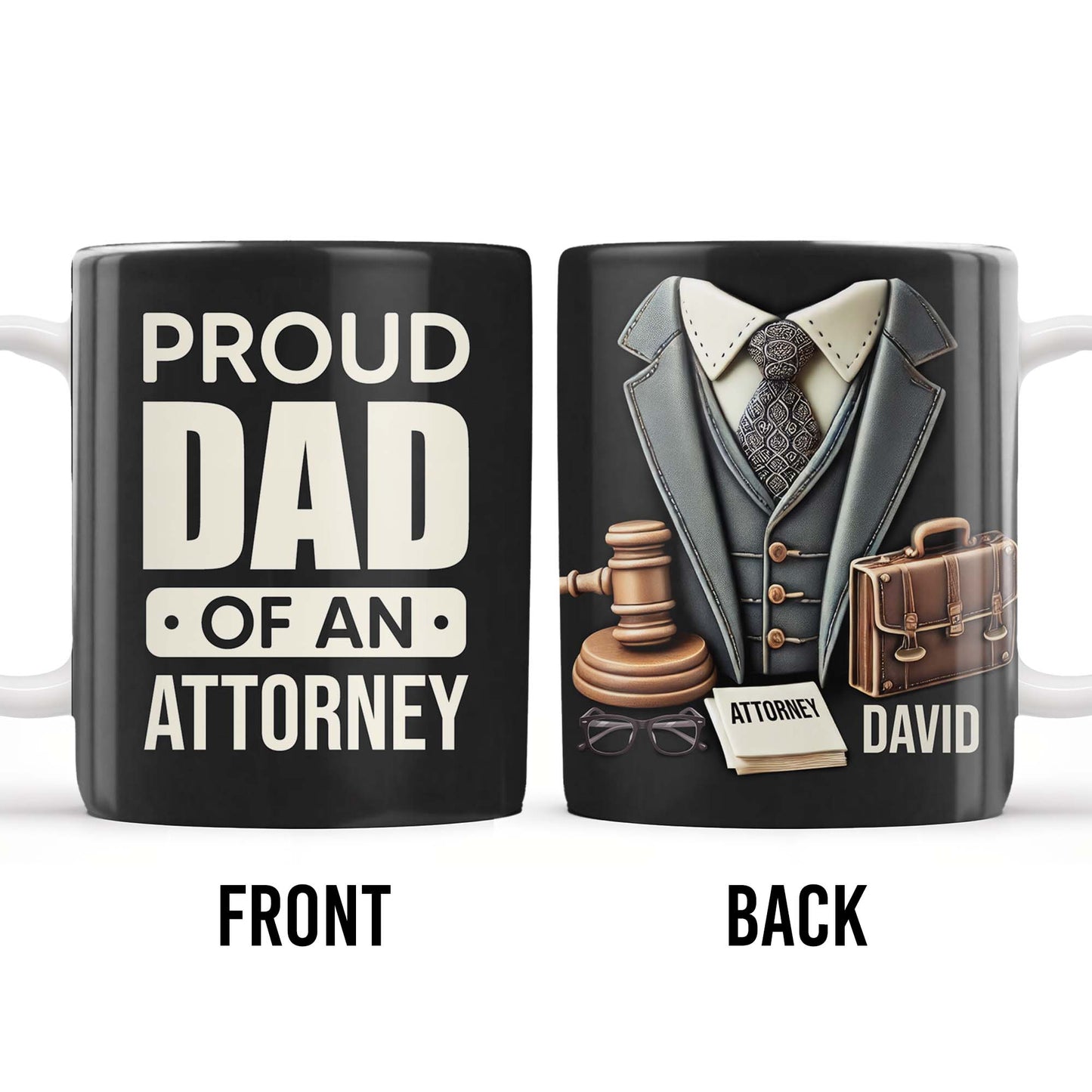 Create The Ideal Gift For The Lawyer In Your Life, Suit, Tie, Briefcase - Personalized Custom Coffee Mug - GRAD302_MG