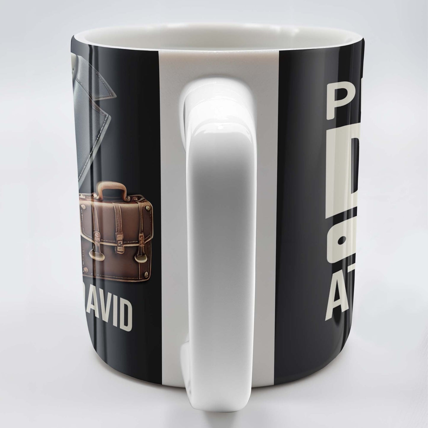 Create The Ideal Gift For The Lawyer In Your Life, Suit, Tie, Briefcase - Personalized Custom Coffee Mug - GRAD302_MG