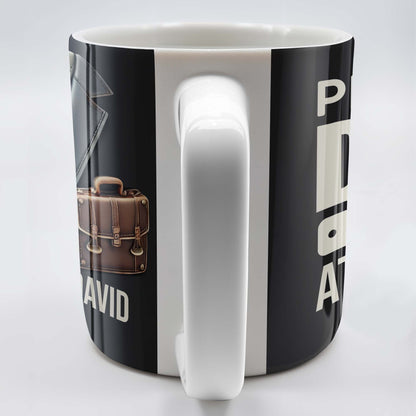 Create The Ideal Gift For The Lawyer In Your Life, Suit, Tie, Briefcase - Personalized Custom Coffee Mug - GRAD302_MG