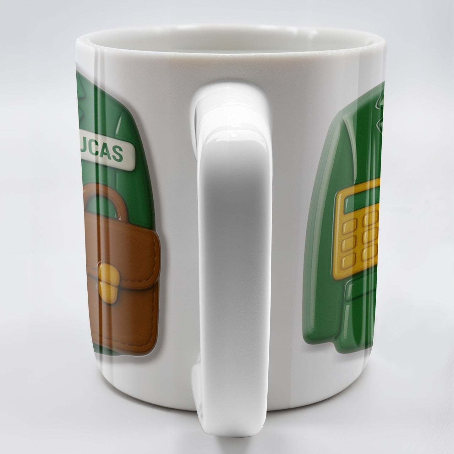 Elevate Your Coffee Experience With Suit and Calculator Design - Personalized Custom Coffee Mug - GRAD305_MG