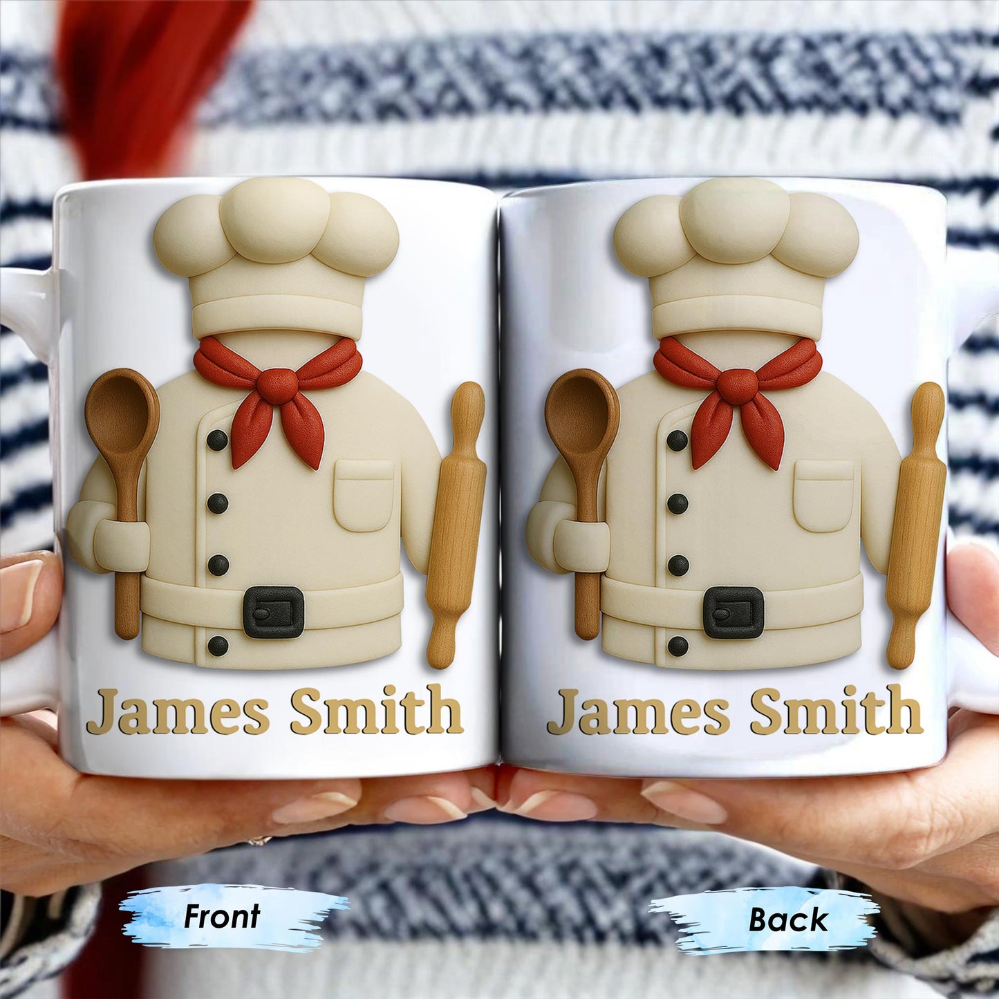 Create Your Personalized Chef Coffee Mug With Custom Name, Chef And Cooking Tools - Personalized Custom Coffee Mug - GRAD306_MG