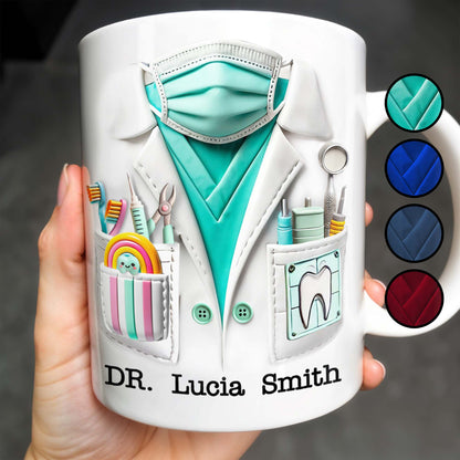 Celebrate Your Favorite Dentist With A Unique Dental Mug - Personalized Custom Coffee Mug - GRAD322_MG