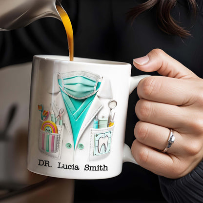 Celebrate Your Favorite Dentist With A Unique Dental Mug - Personalized Custom Coffee Mug - GRAD322_MG