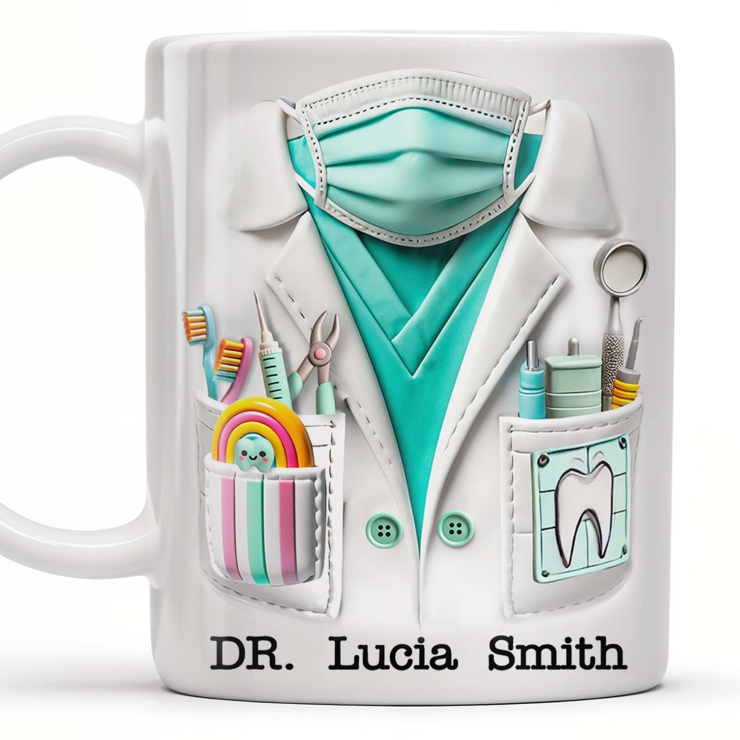 Celebrate Your Favorite Dentist With A Unique Dental Mug - Personalized Custom Coffee Mug - GRAD322_MG