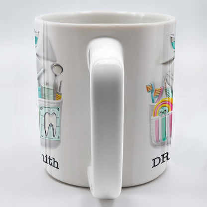 Celebrate Your Favorite Dentist With A Unique Dental Mug - Personalized Custom Coffee Mug - GRAD322_MG