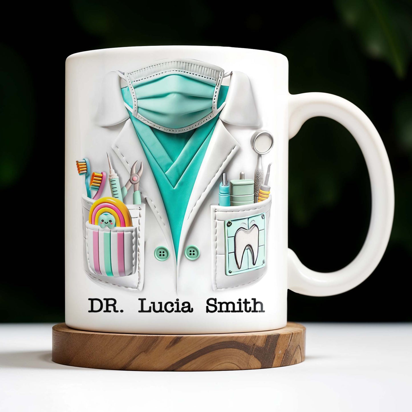 Celebrate Your Favorite Dentist With A Unique Dental Mug - Personalized Custom Coffee Mug - GRAD322_MG