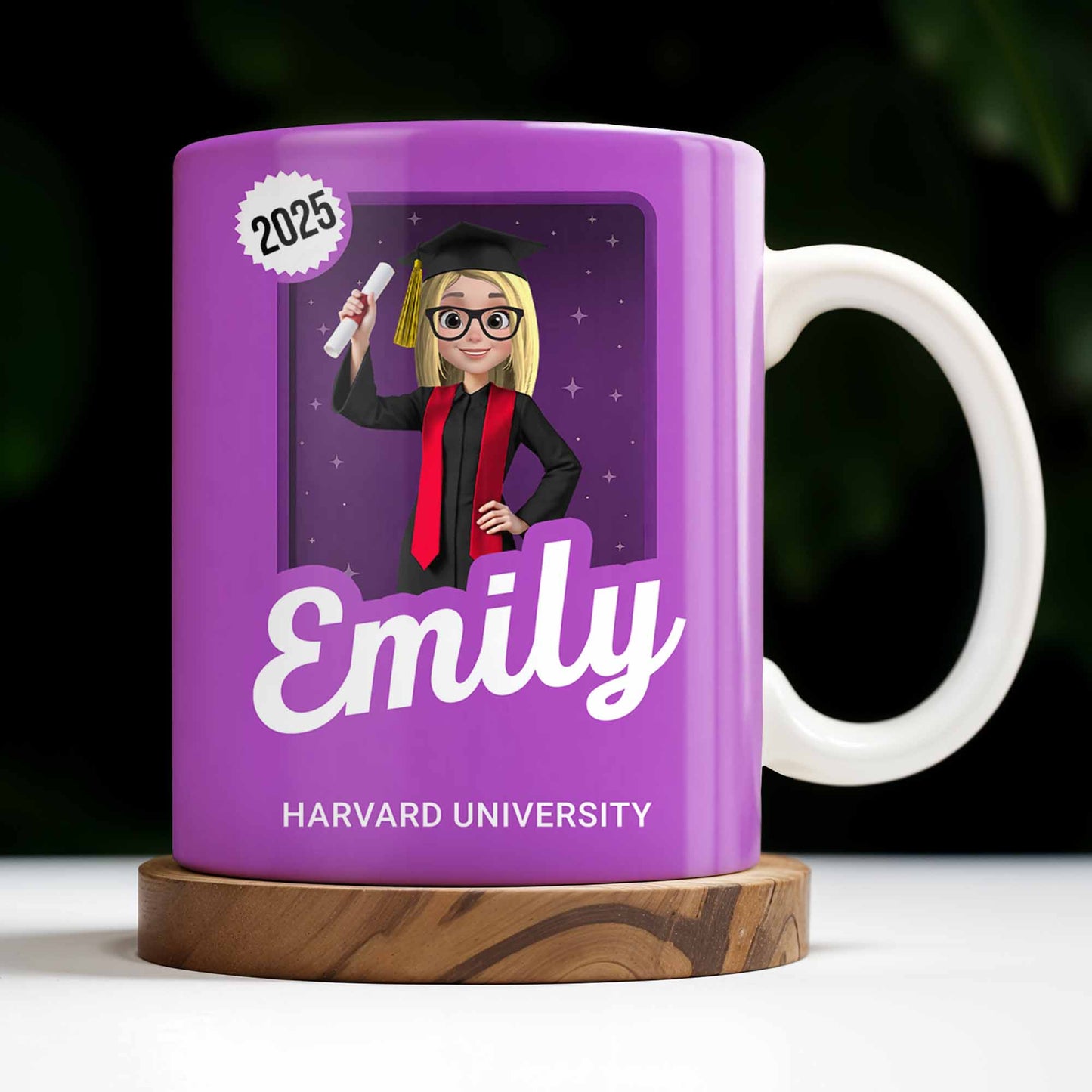 Celebrate Your Grad's Special Achievement With Graduation Cap And Diploma - Personalized Custom Coffee Mug - GRAD332_MG
