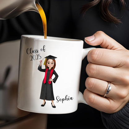 The Tassel Was Worth The Hassle Graduation Cap Mug - Personalized Custom Coffee Mug - GRAD343_MG
