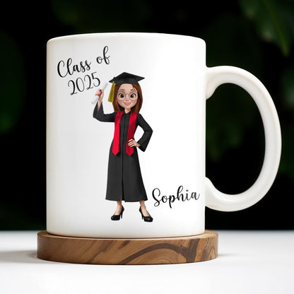 The Tassel Was Worth The Hassle Graduation Cap Mug - Personalized Custom Coffee Mug - GRAD343_MG