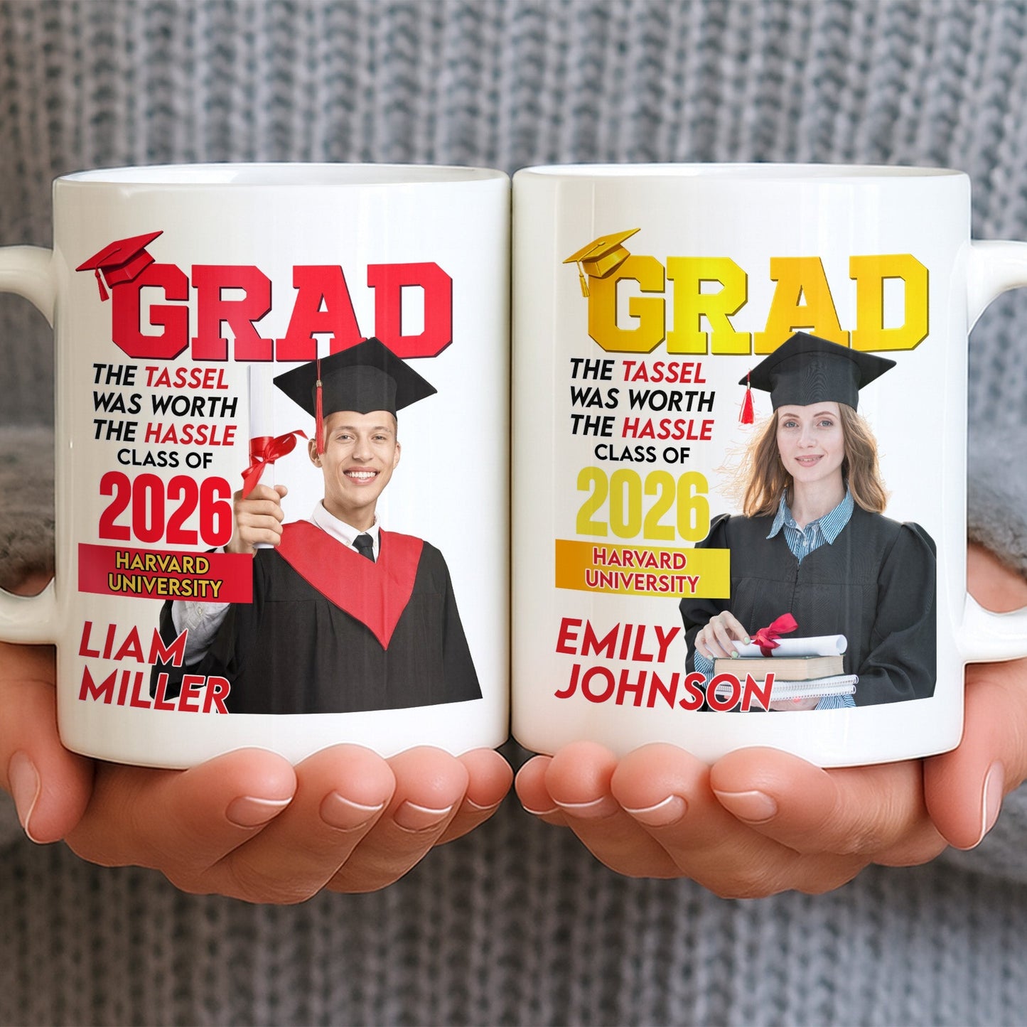 The Tassel Was Worth The Hassle Class Of [Year] Graduation Cap - Personalized Custom Coffee Mug - GRAD361_MG