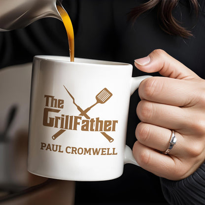 The GrillFather, Grill Tools - Personalized Custom Coffee Mug - GRILL001_MG