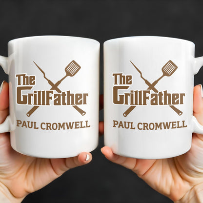 The GrillFather, Grill Tools - Personalized Custom Coffee Mug - GRILL001_MG