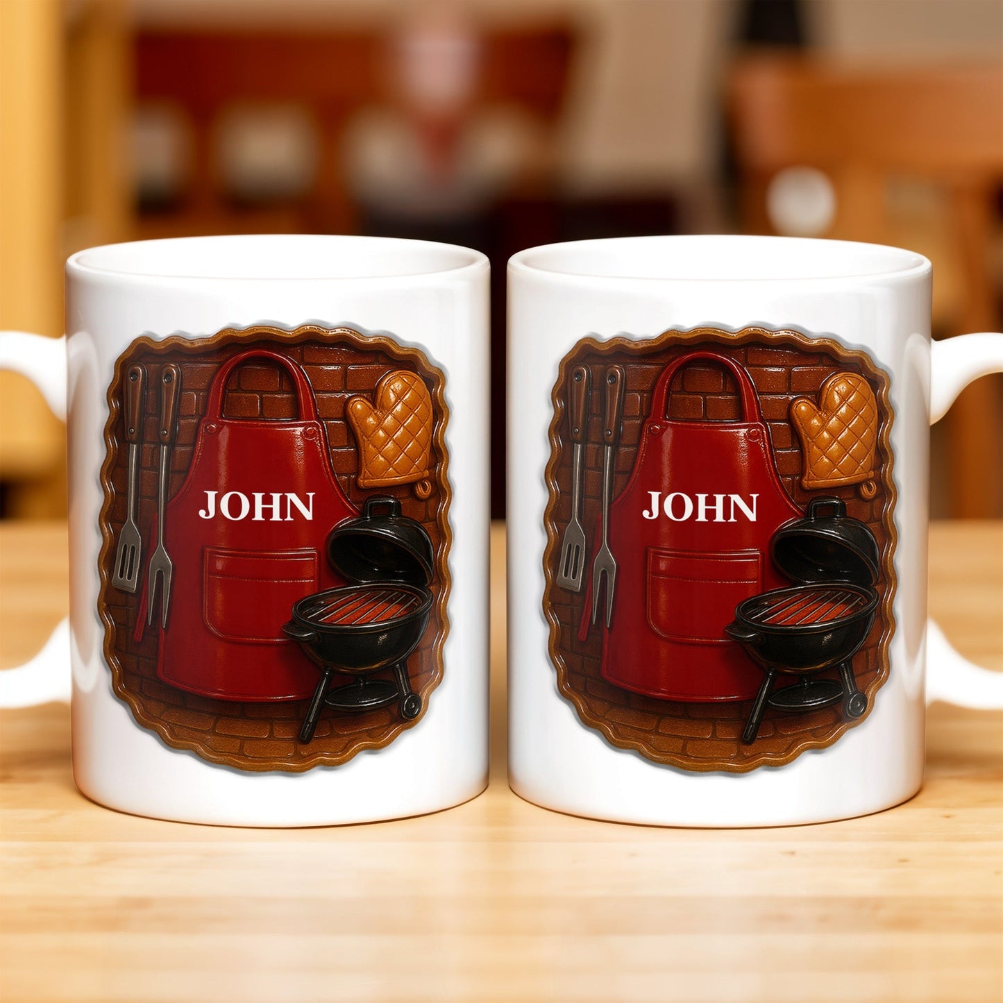 Customize With Your Name And Grill Essentials - Personalized Custom Coffee Mug - GRILL005_MG