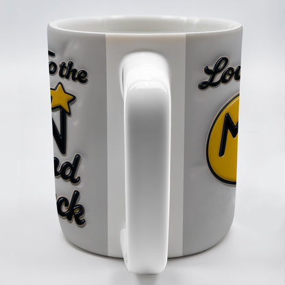 Love You To the Moon and Back, Moon and Stars - Personalized Custom Coffee Mug - GRK041_MG