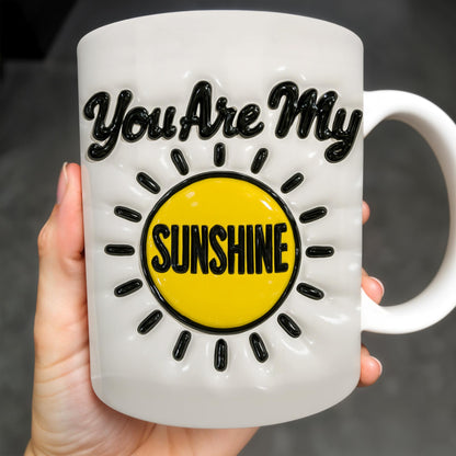 You Are My Sunshine, Sun and Rays - Personalized Custom Coffee Mug - GRK042_MG