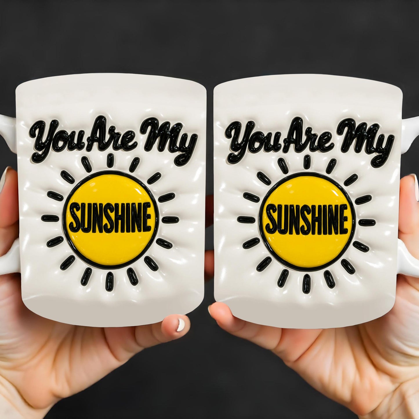You Are My Sunshine, Sun and Rays - Personalized Custom Coffee Mug - GRK042_MG