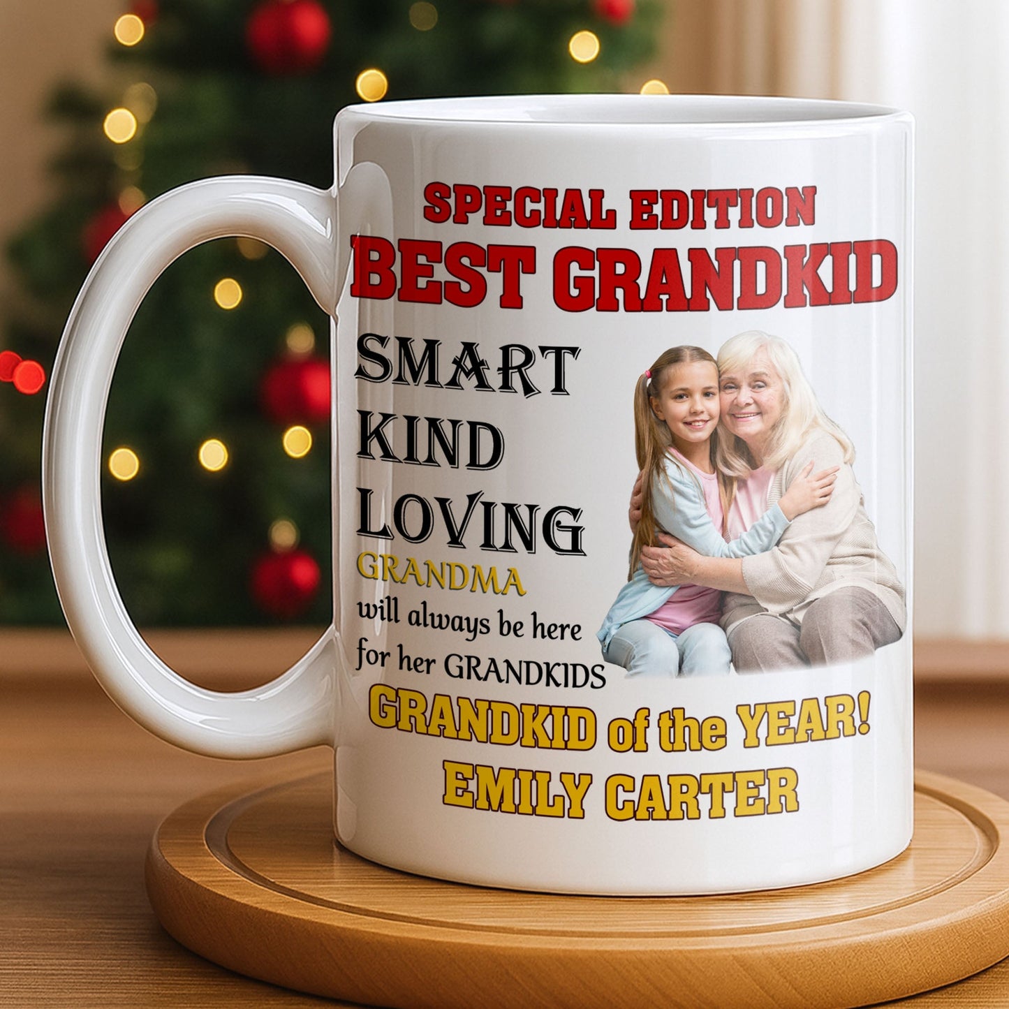 Special Edition Best Grandkid Smart Kind Loving - Personalized Custom Coffee Mug - GRK114_MG