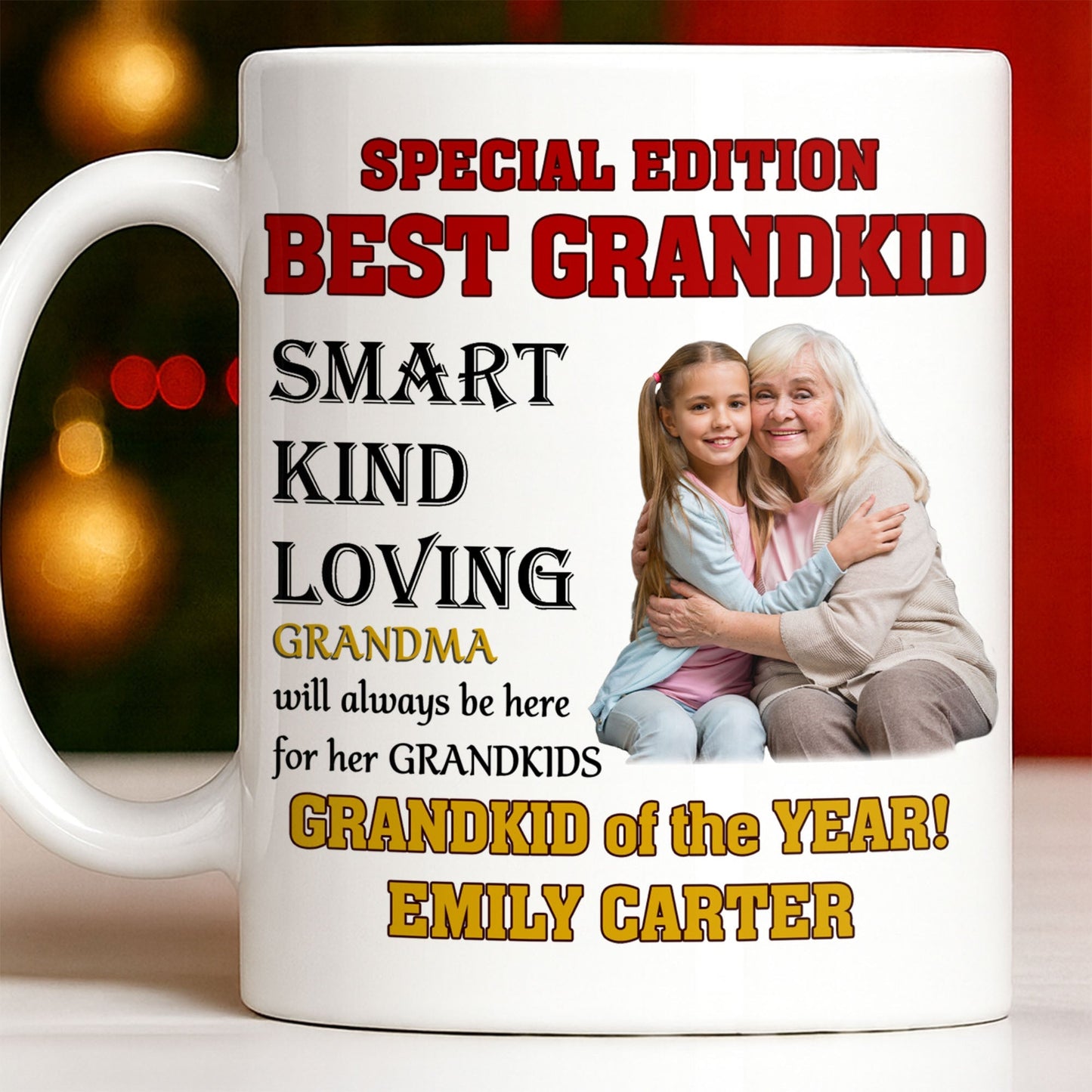 Special Edition Best Grandkid Smart Kind Loving - Personalized Custom Coffee Mug - GRK114_MG
