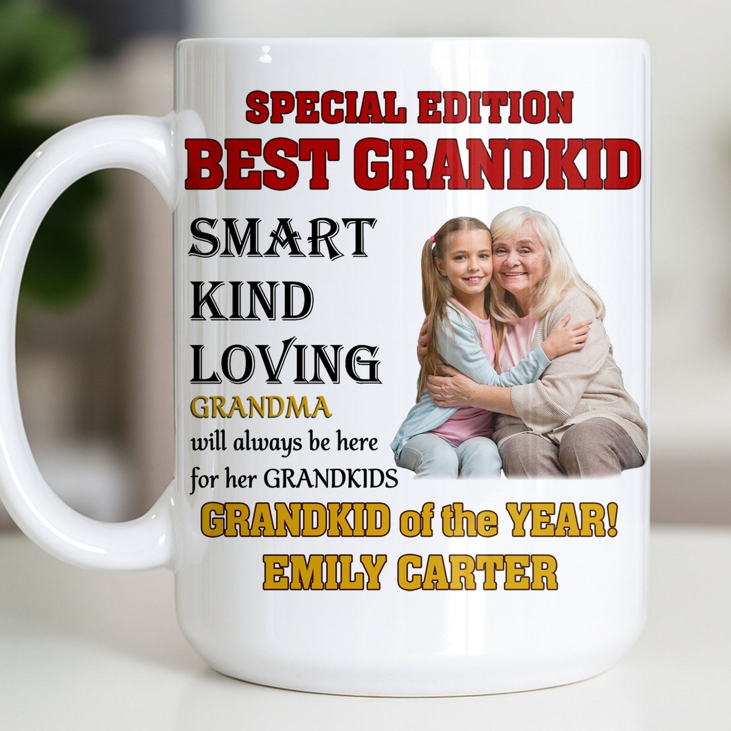 Special Edition Best Grandkid Smart Kind Loving - Personalized Custom Coffee Mug - GRK114_MG