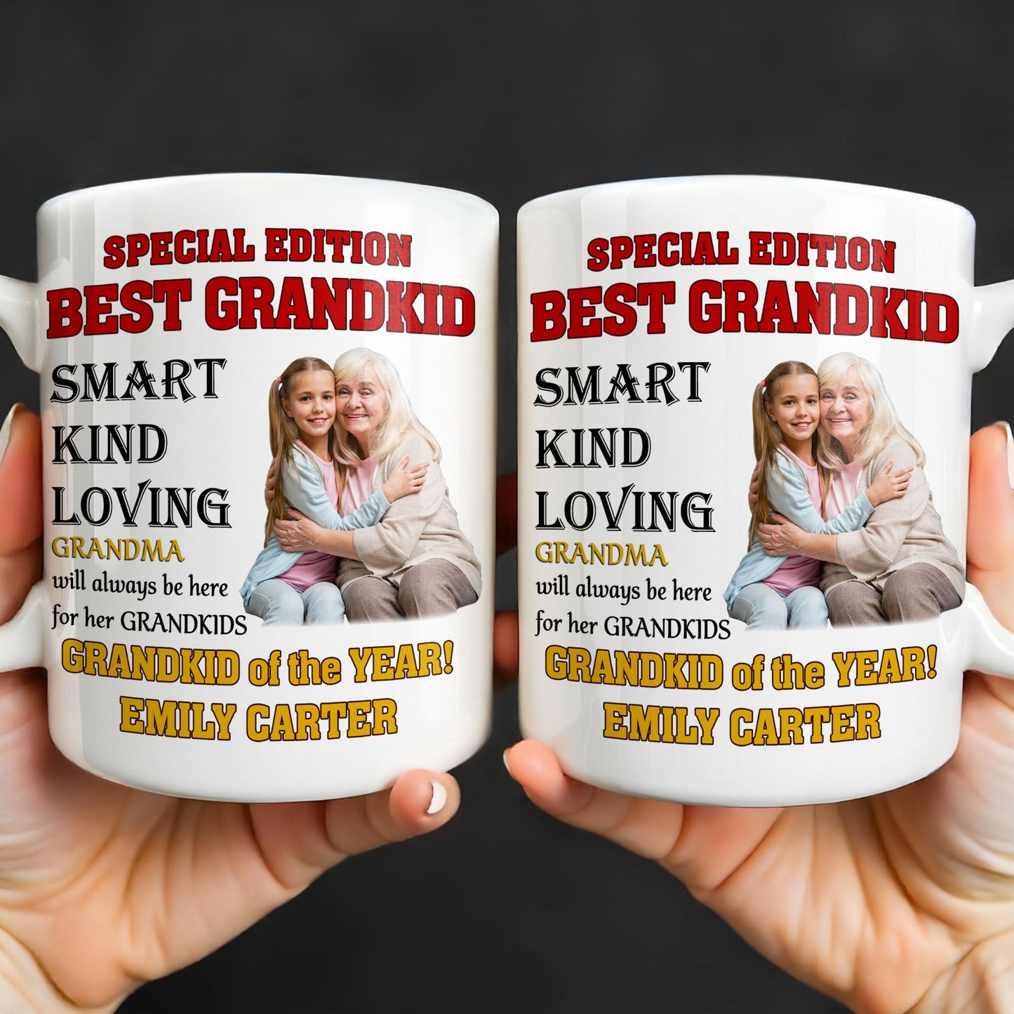 Special Edition Best Grandkid Smart Kind Loving - Personalized Custom Coffee Mug - GRK114_MG