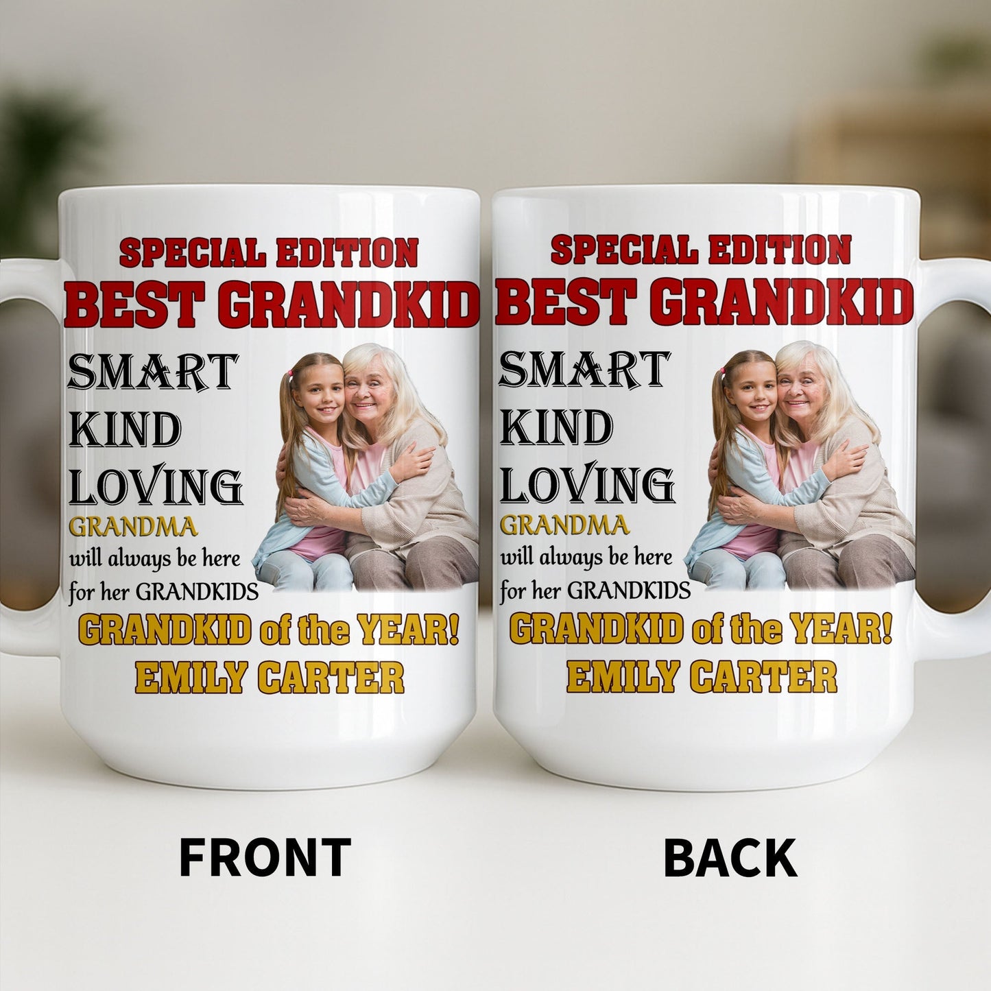 Special Edition Best Grandkid Smart Kind Loving - Personalized Custom Coffee Mug - GRK114_MG