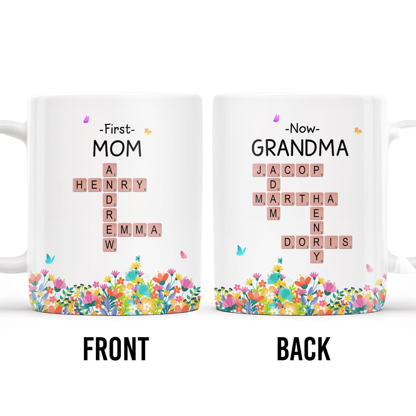 From First-Time Mom To Beloved Grandma Mug - Personalized Custom Coffee Mug - GRM038_MG