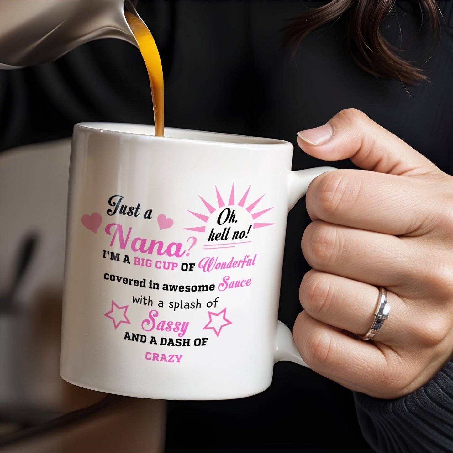 Nana Wonderful Awesome Sauce Sassy Crazy Mug - Personalized Custom Coffee Mug - GRM043_MG