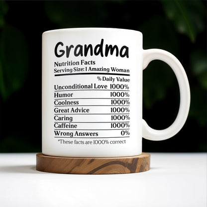 Grandma Amazing Woman With Sunflower And Smiling Sun - Personalized Custom Coffee Mug - GRM048_MG