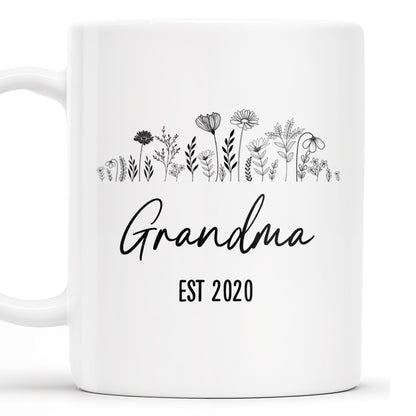 Unconditional Love and Countless Stories Floral Design - Personalized Custom Coffee Mug - GRM050_MG