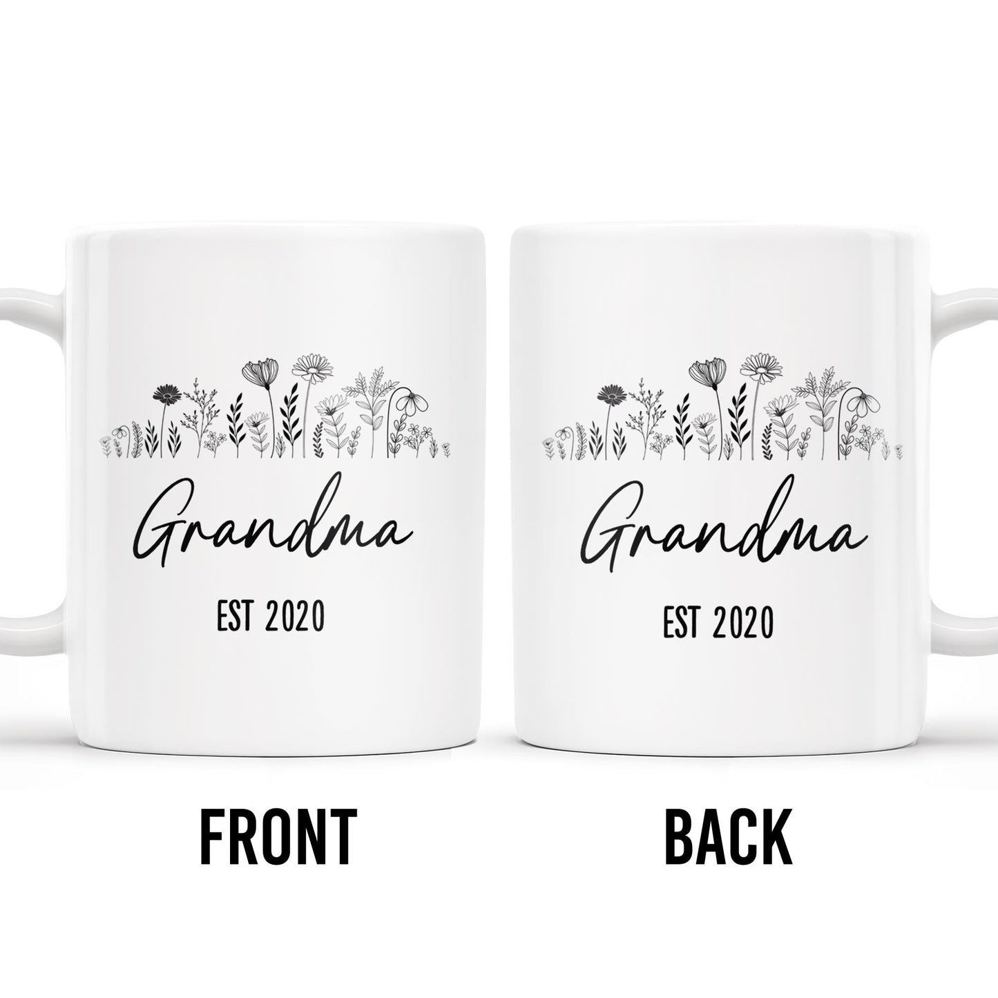 Unconditional Love and Countless Stories Floral Design - Personalized Custom Coffee Mug - GRM050_MG