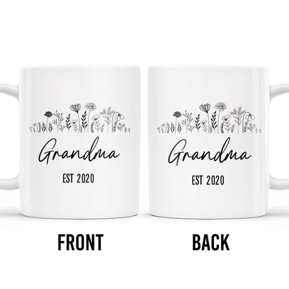 Unconditional Love and Countless Stories Floral Design - Personalized Custom Coffee Mug - GRM050_MG