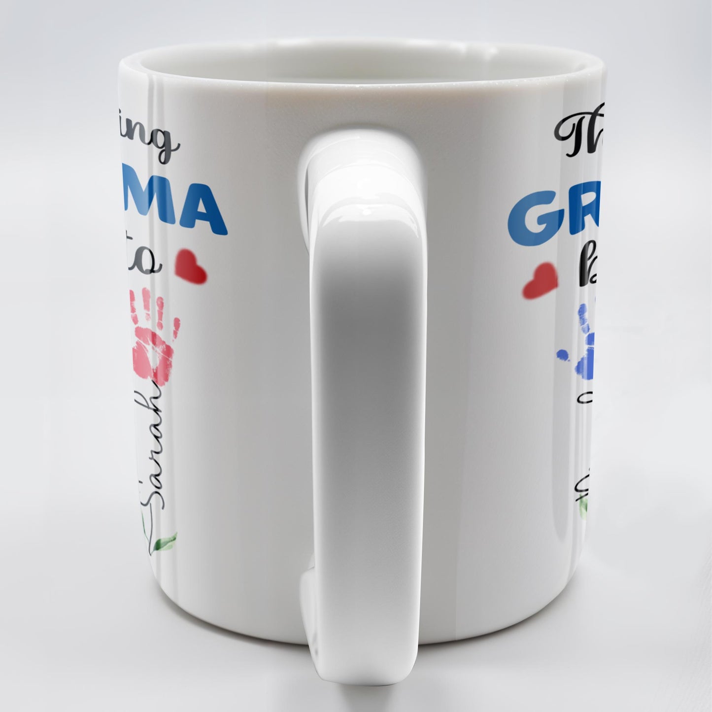 This Amazing Grandma Belongs To, Handprints - Personalized Custom Coffee Mug - GRM067_MG