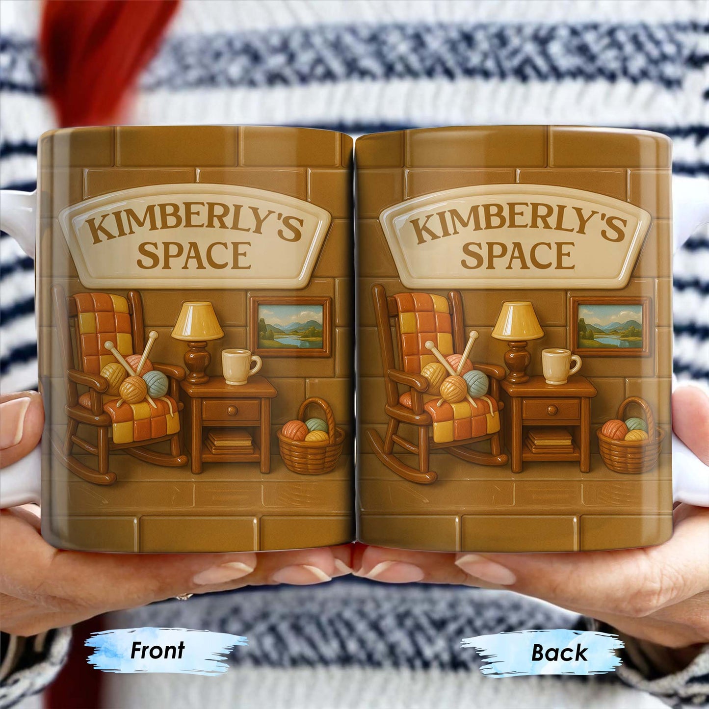 Kimberly's Space, Armchair and Cozy Home Decor - Personalized Custom Coffee Mug - GRM069_MG