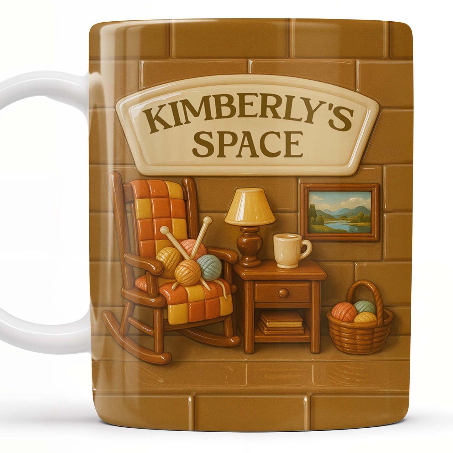 Kimberly's Space, Armchair and Cozy Home Decor - Personalized Custom Coffee Mug - GRM069_MG