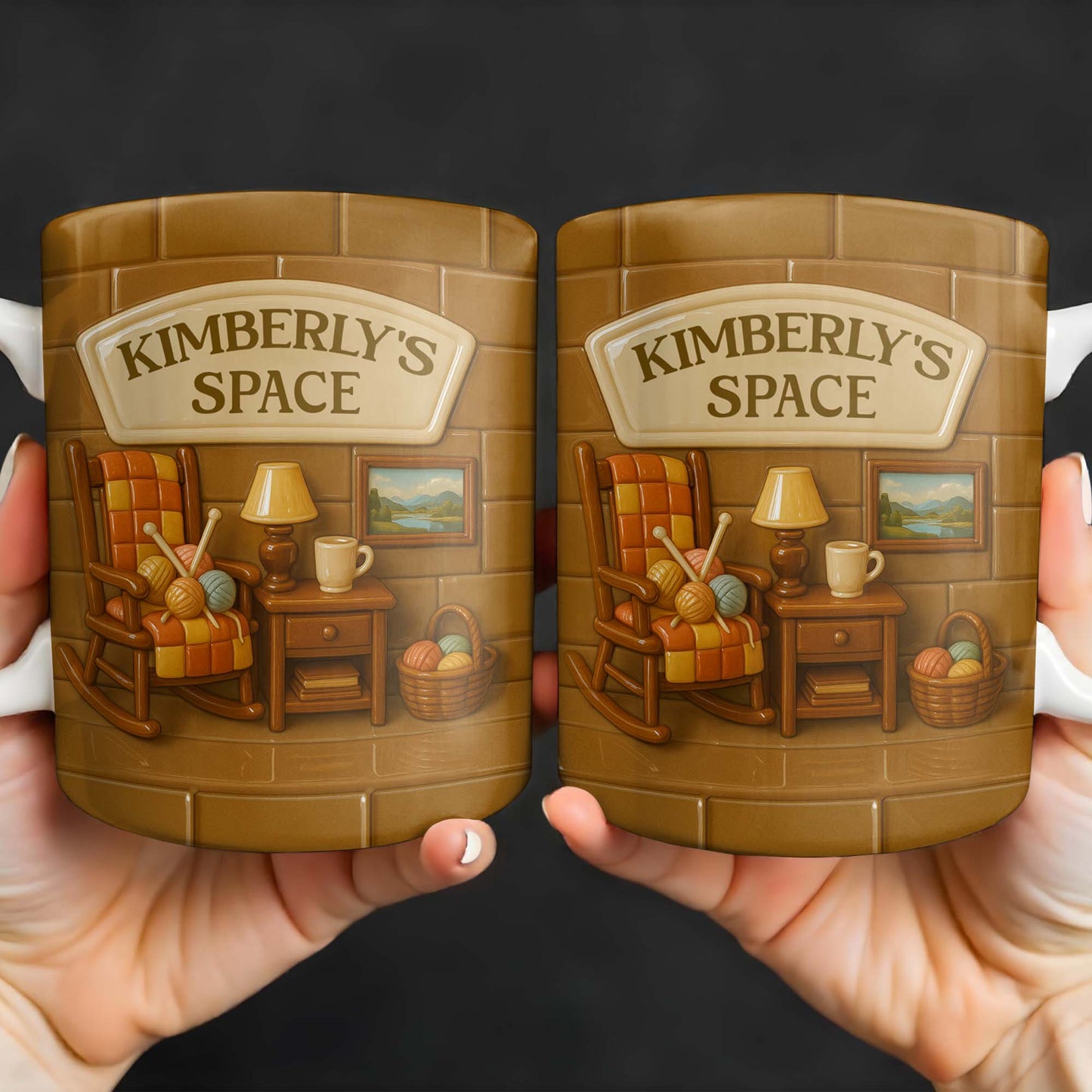 Kimberly's Space, Armchair and Cozy Home Decor - Personalized Custom Coffee Mug - GRM069_MG