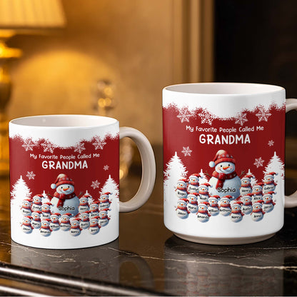 My Favorite People Called Me Grandma Christmas Mug - Personalized Custom Coffee Mug - GRM096_MG