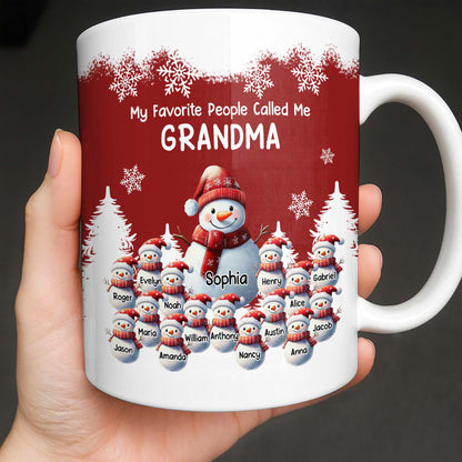 My Favorite People Called Me Grandma Christmas Mug - Personalized Custom Coffee Mug - GRM096_MG
