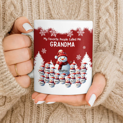 My Favorite People Called Me Grandma Christmas Mug - Personalized Custom Coffee Mug - GRM096_MG