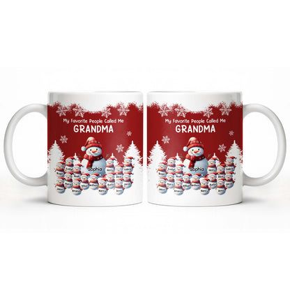My Favorite People Called Me Grandma Christmas Mug - Personalized Custom Coffee Mug - GRM096_MG