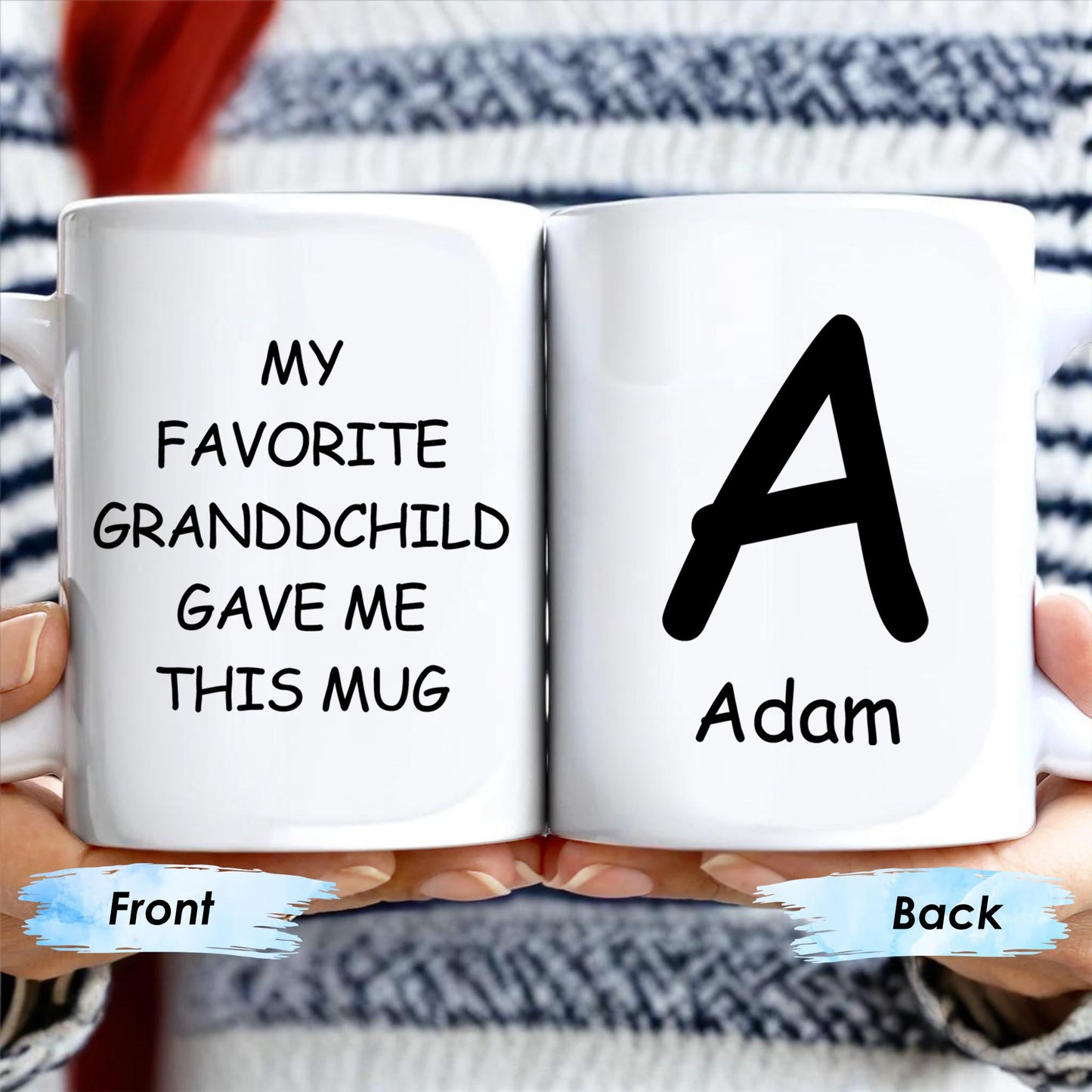 Favorite Grandchild Custom Coffee Mug For Grandparents - Personalized Custom Coffee Mug - GRP010_MG